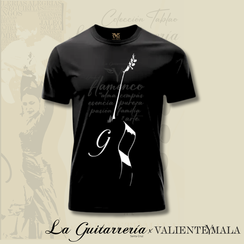 CAMISETA ARTE Y FAMILIA-LA GUITARRERÍA SANTA CRUZ X VALIENTE Y MALA