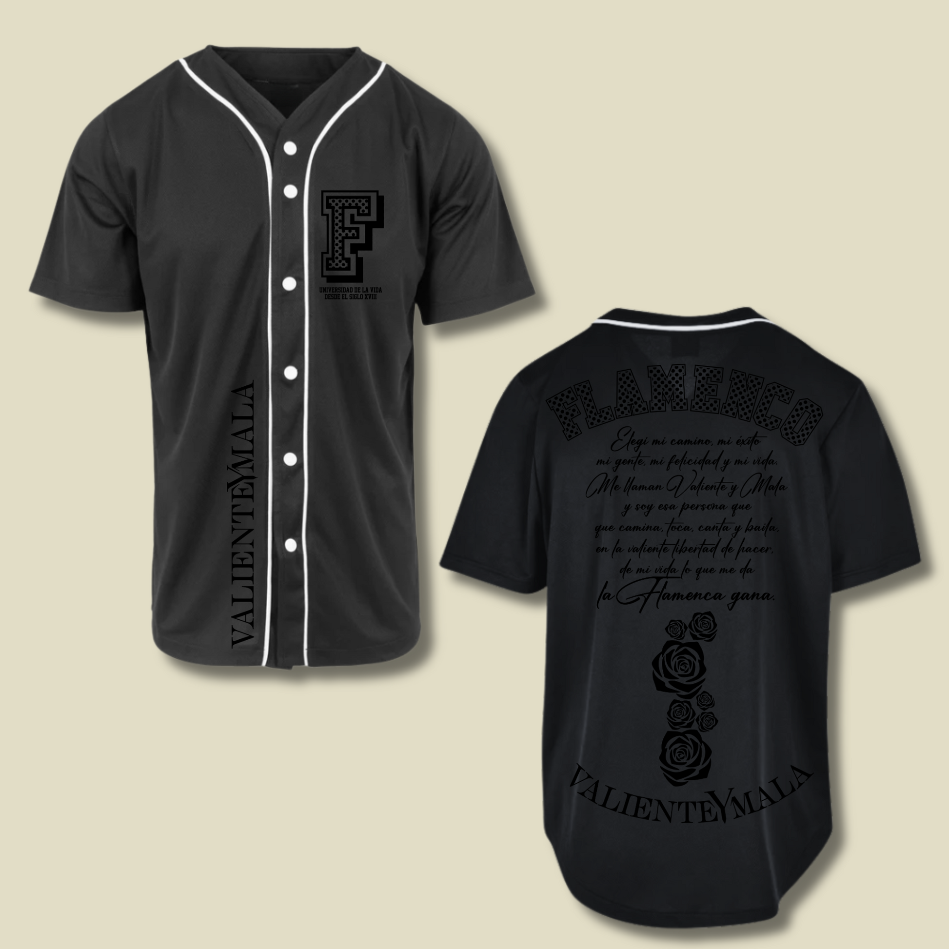 CAMISETA BEISBOLERA FLAMENCO UNIVERSIDAD DE LA VIDA