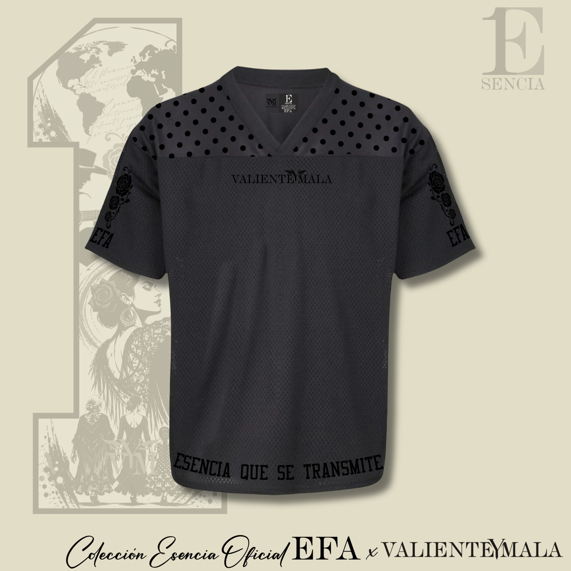 CAMISETA ESENCIA EFA X VYM COLOR NEGRO