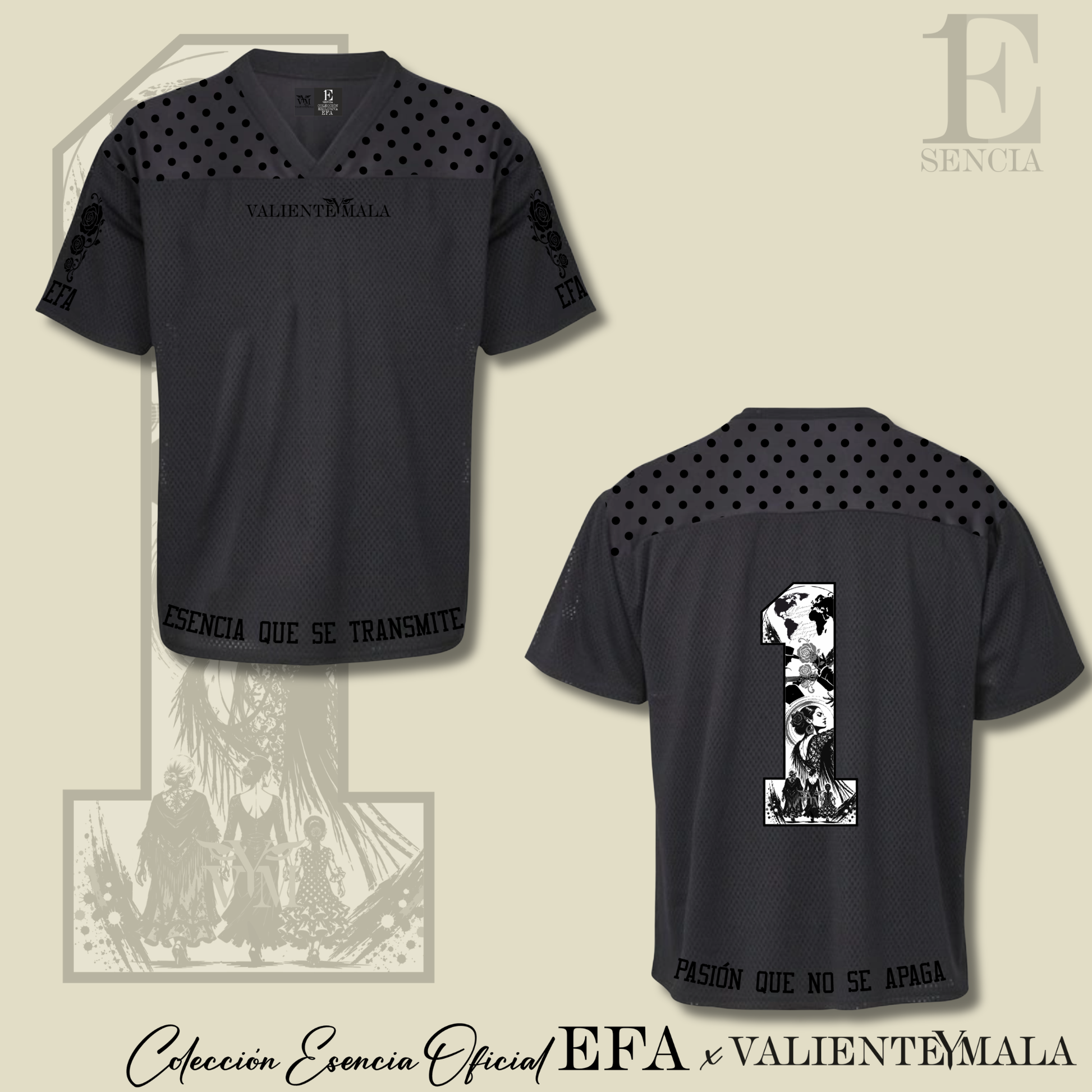 CAMISETA ESENCIA EFA X VYM COLOR NEGRO