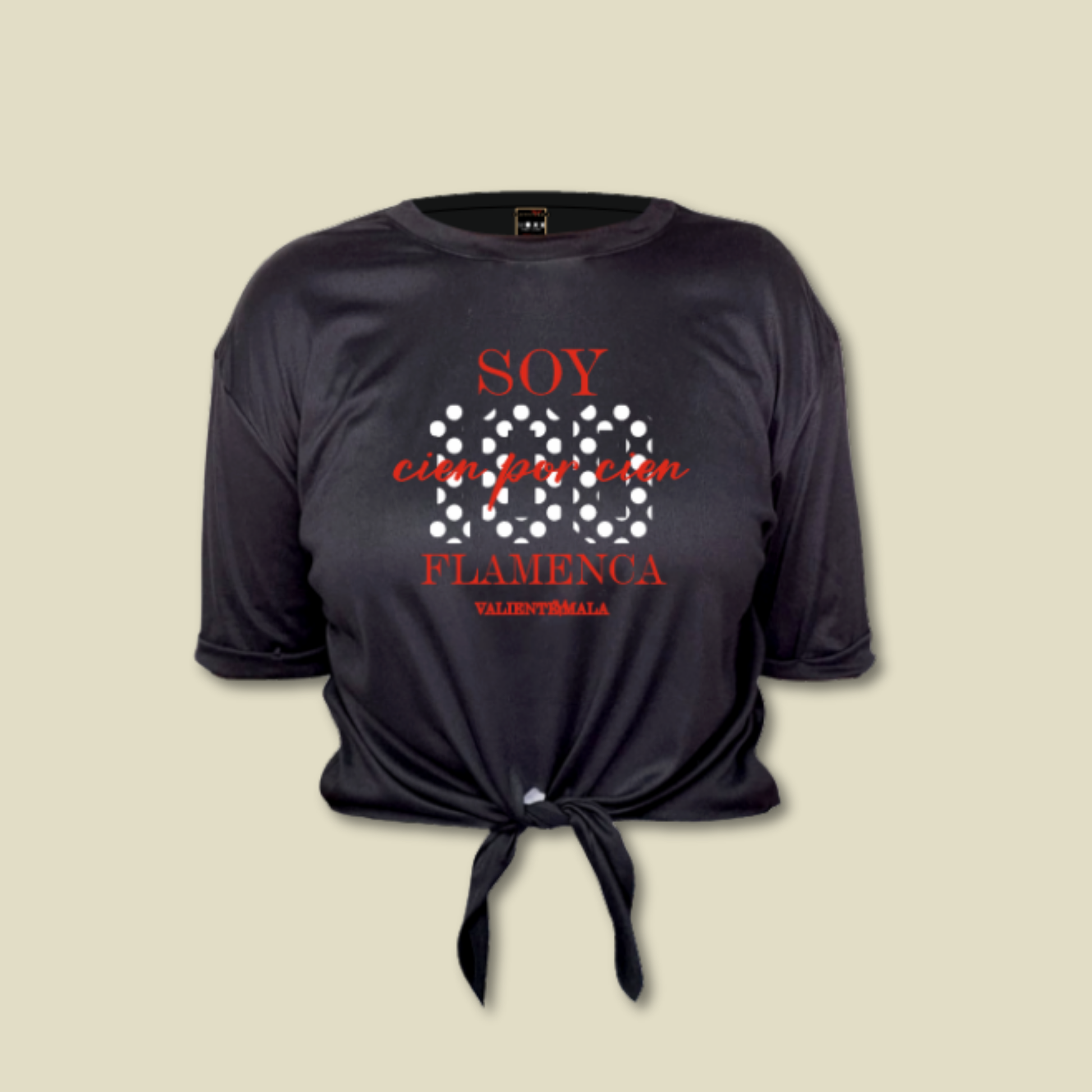 CAMISETA ANUDADA SOY 100% FALAMENCA ENSAYO