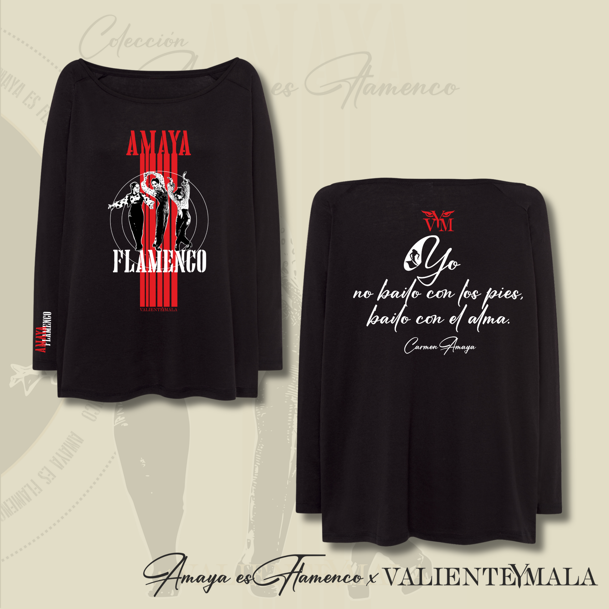 CAMISETA CUELLO BARCO AMAYA FLAMENCO