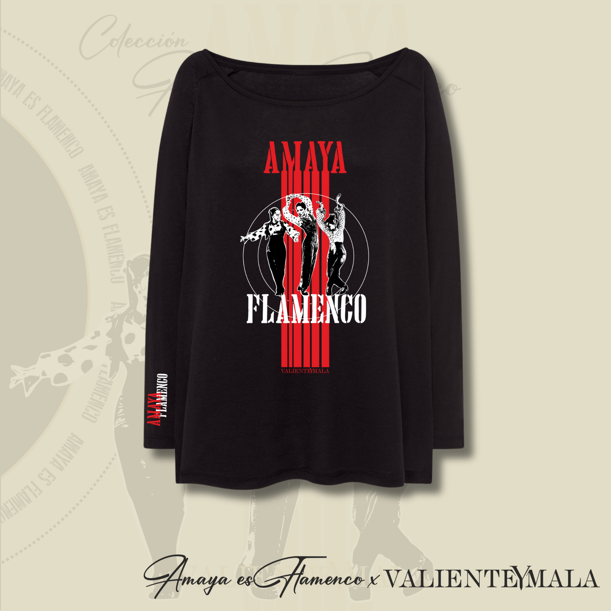 CAMISETA CUELLO BARCO AMAYA FLAMENCO