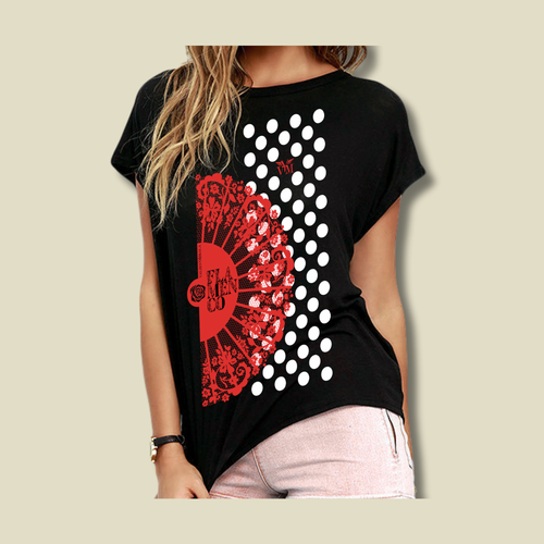 CAMISETA ABANICO LUNARES ESPALDA ABIERTA