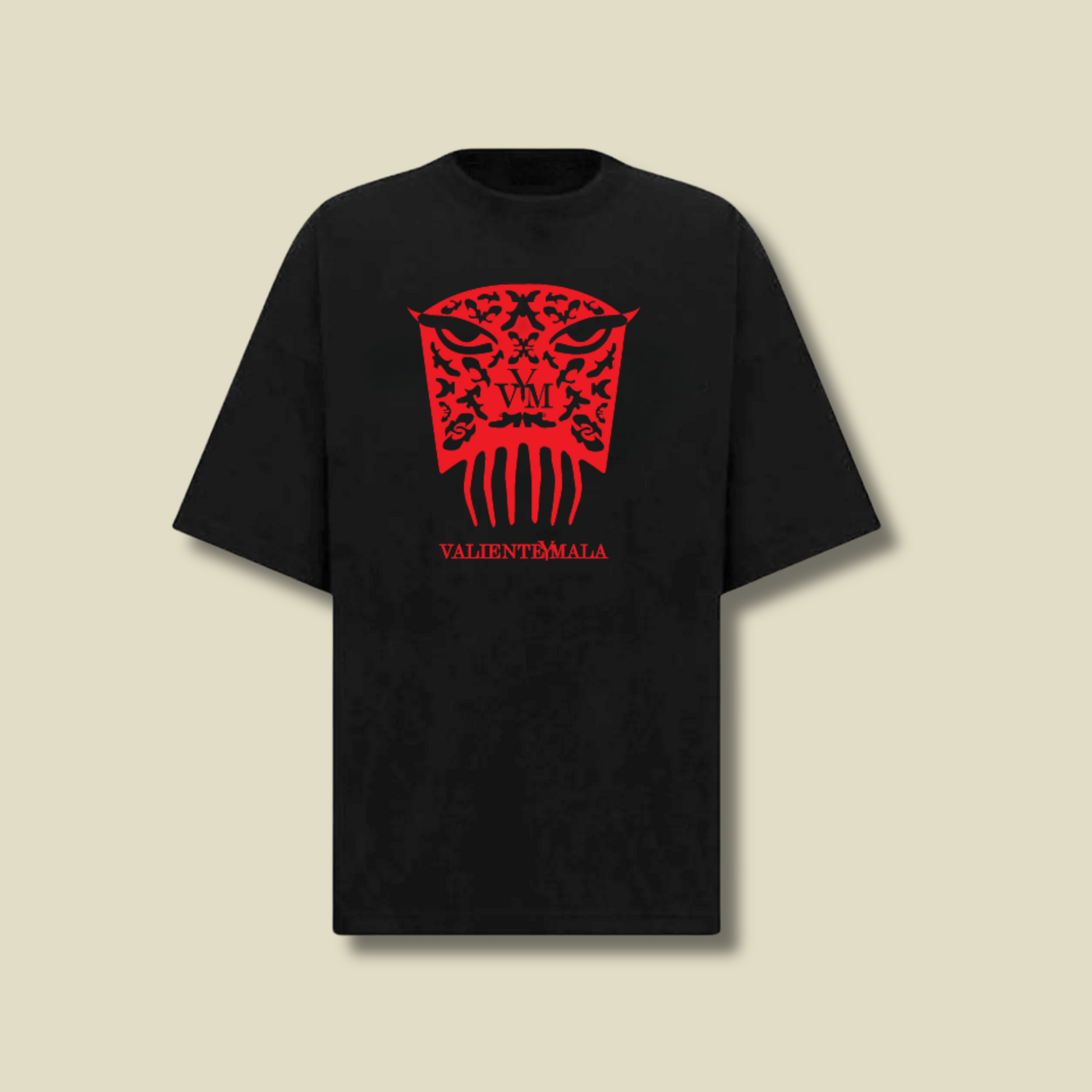 CAMISETA OVERSIZE PEINETA ROJA Y MANOS FLAMENCAS UNISEX