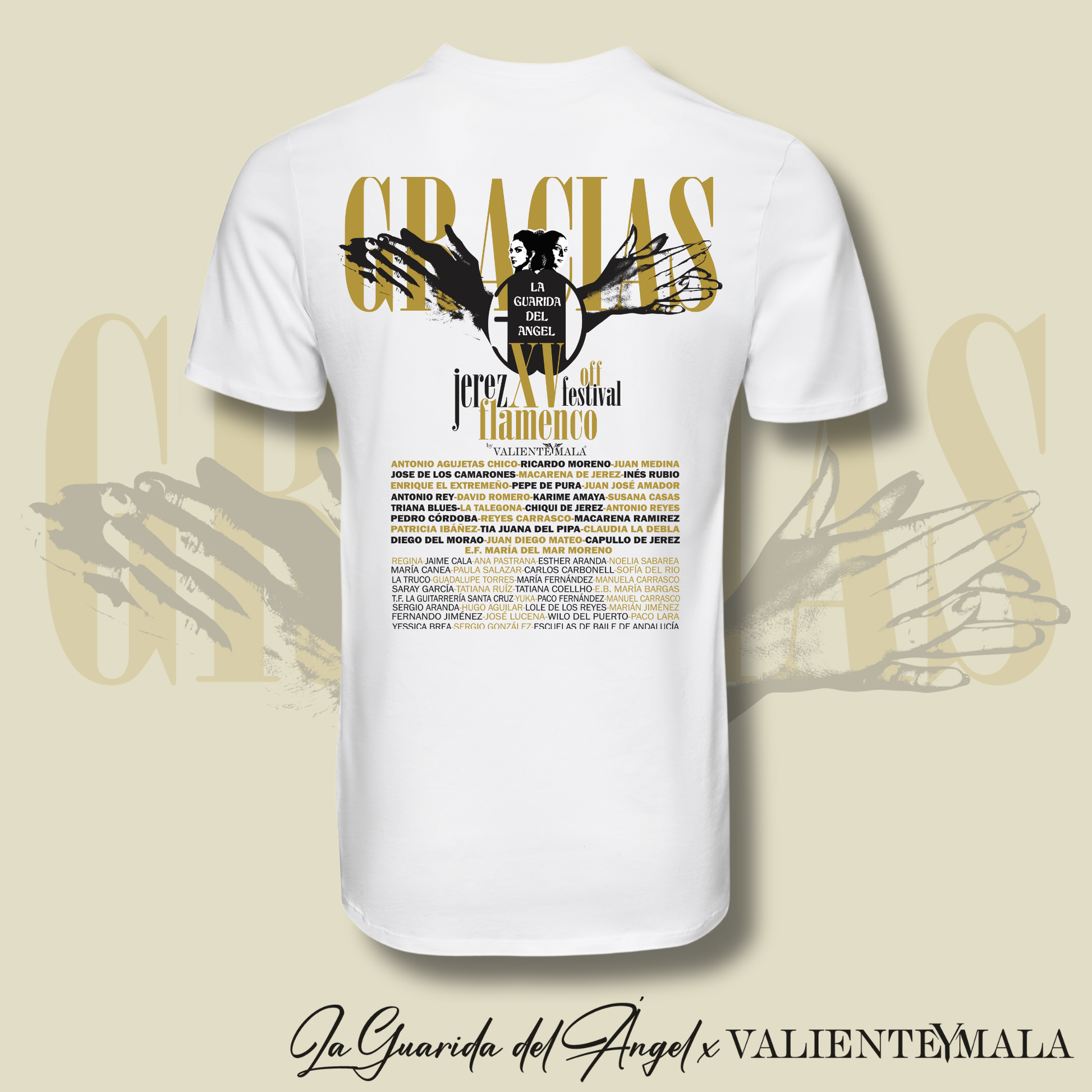 CAMISETA LA GUARIDA DEL ÁNGEL OFF FESTIVAL JEREZ 2026 BLANCA