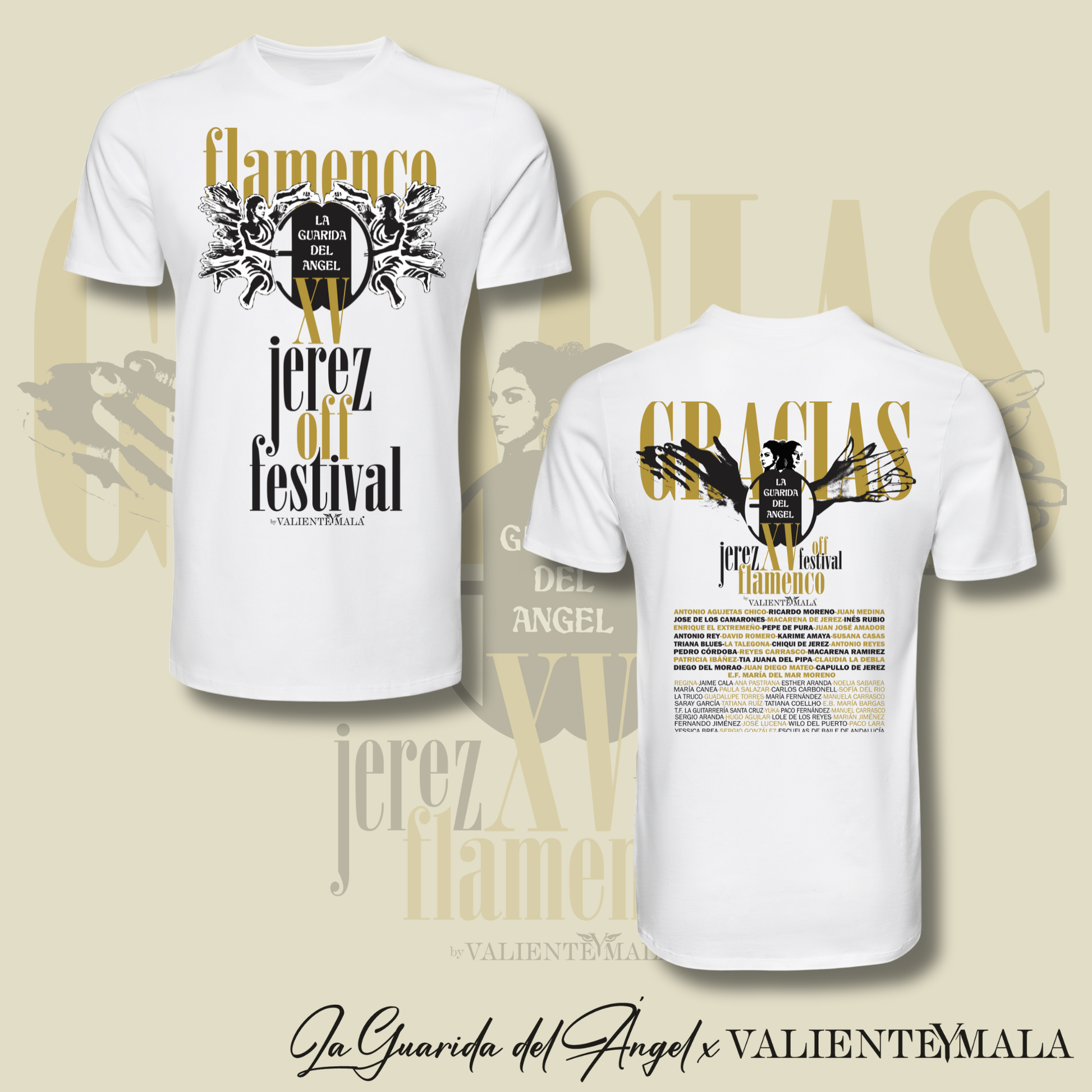 CAMISETA LA GUARIDA DEL ÁNGEL OFF FESTIVAL JEREZ 2026 BLANCA