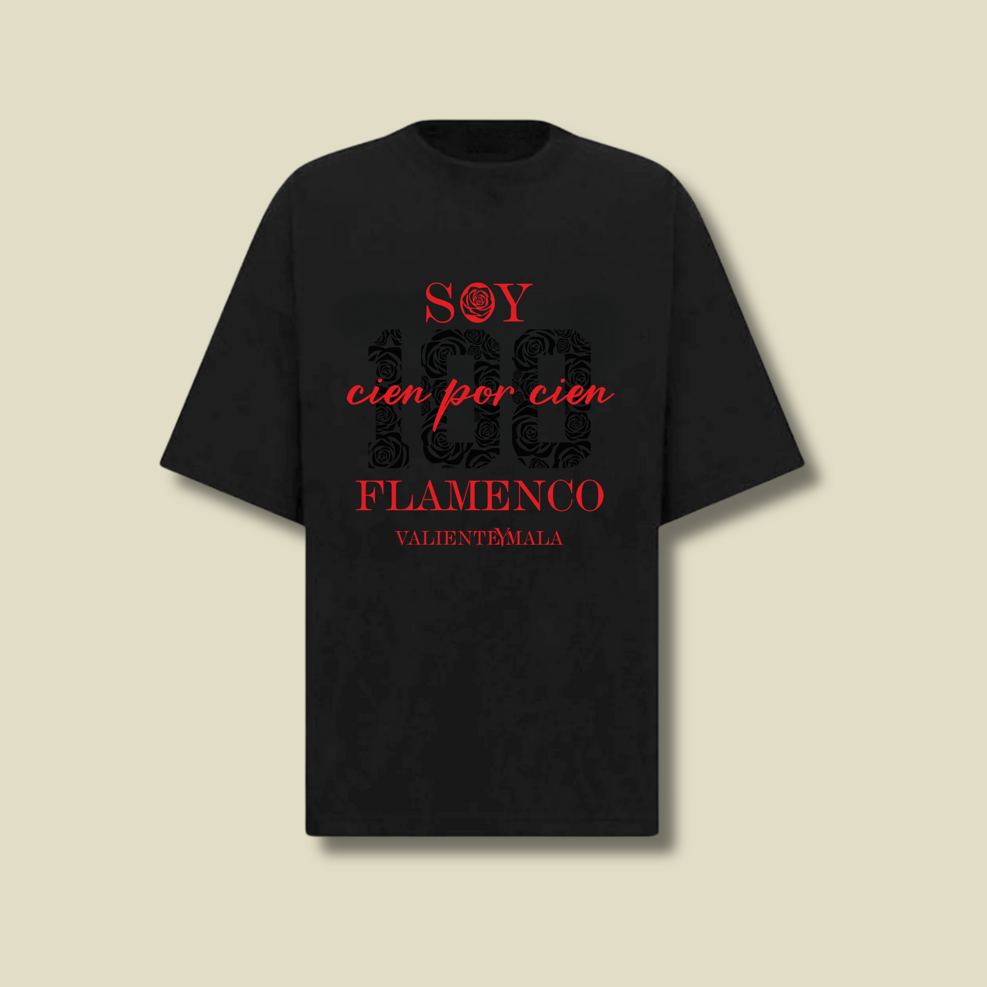 CAMISETA OVERSIZE SOY 100% FLAMENCO UNISEX
