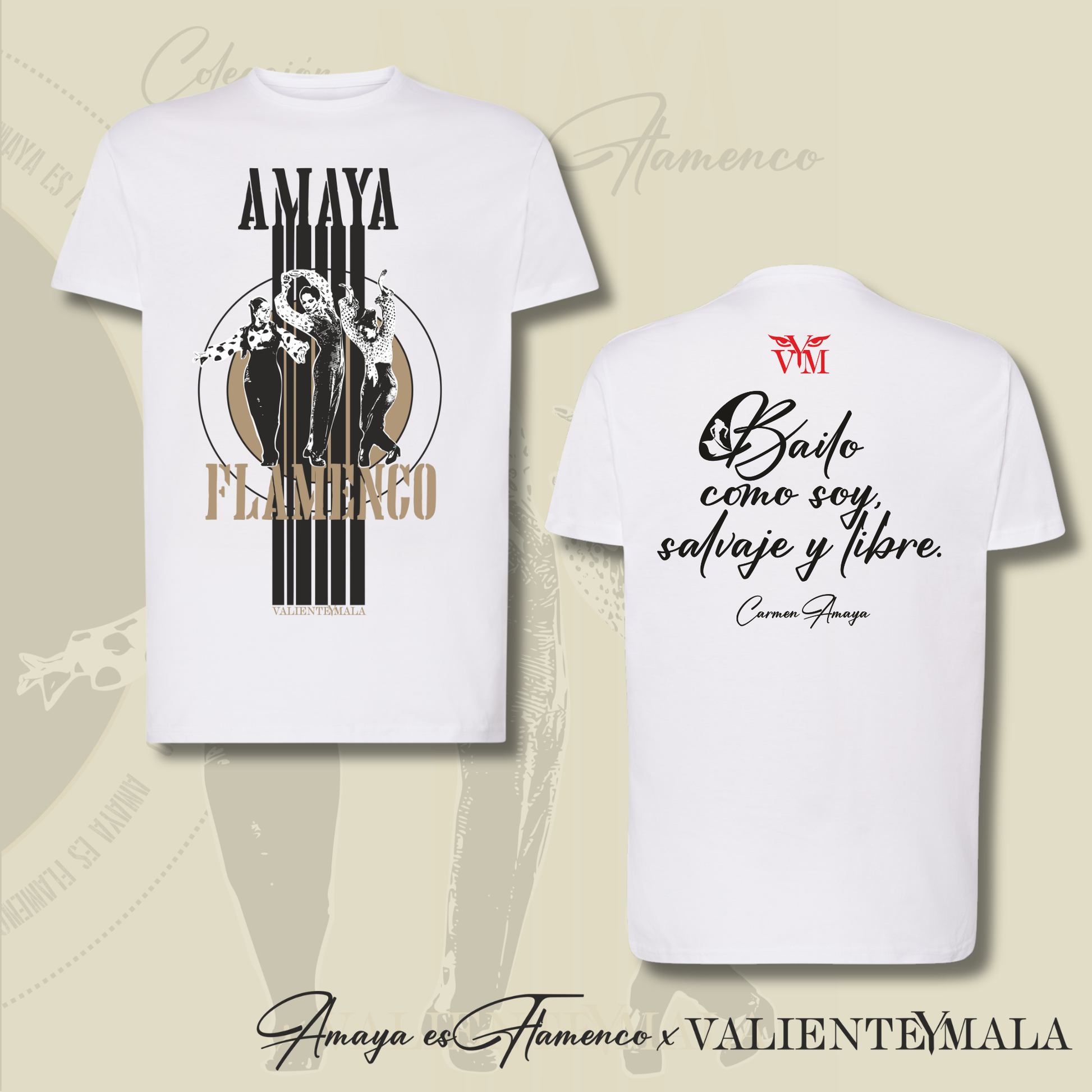 CAMISETA AMAYA FLAMENCO BÁSICA UNISEX
