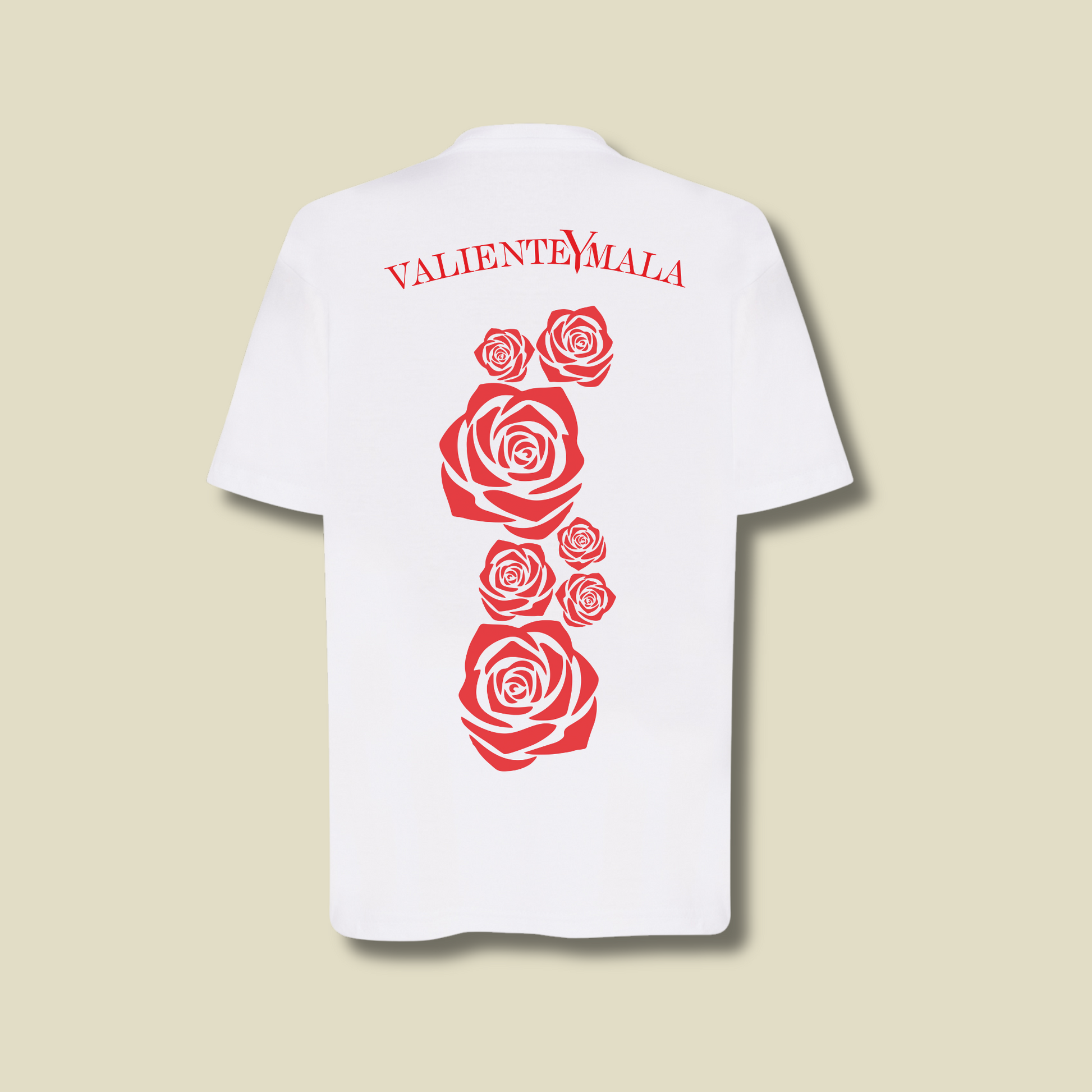 CAMISETA SOY 100% FLAMENCA BLANCA ROSAS INFANTIL