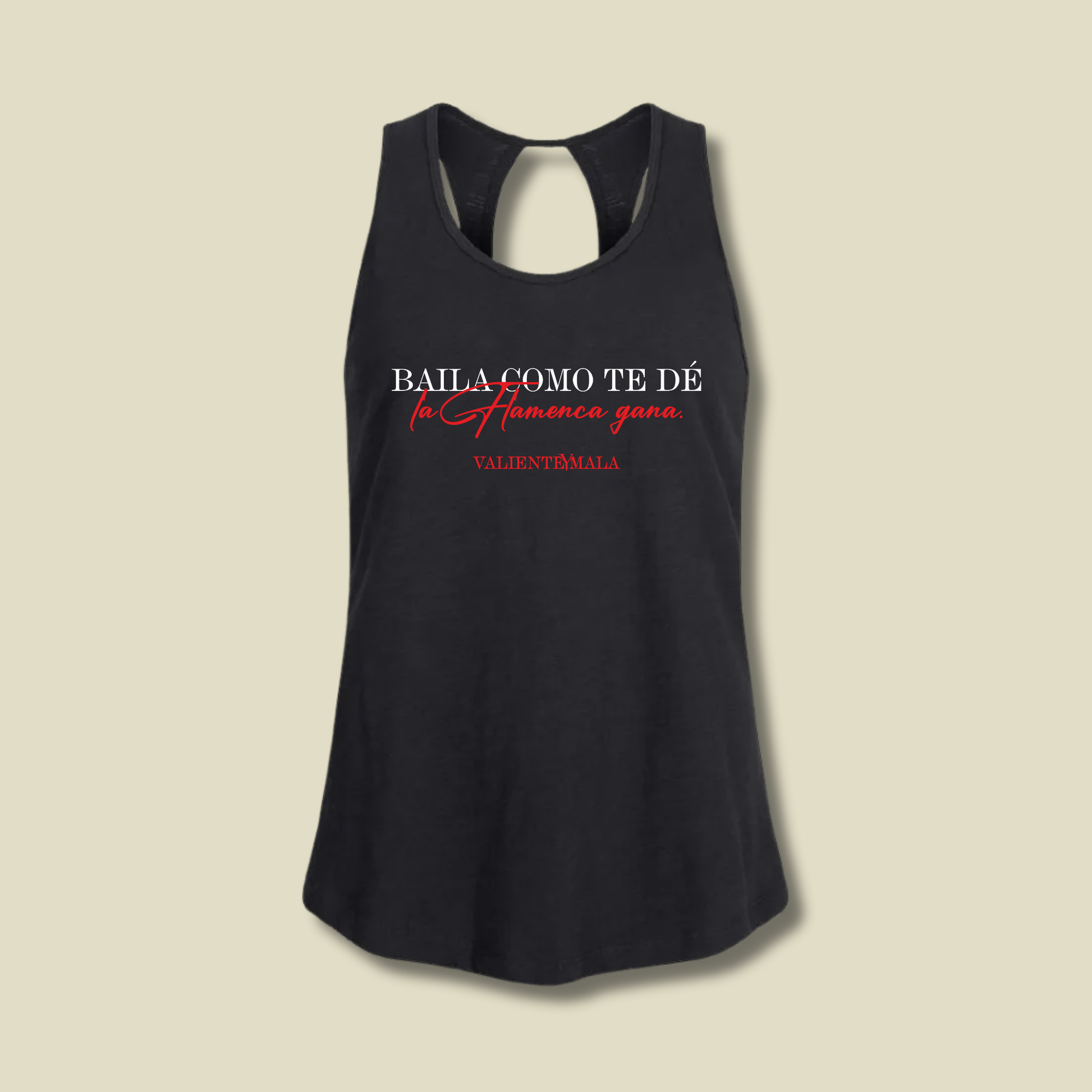 CAMISETA ESPALDA ABIERTA BAILA COMO TE DÉ LA FLAMENCA GANA