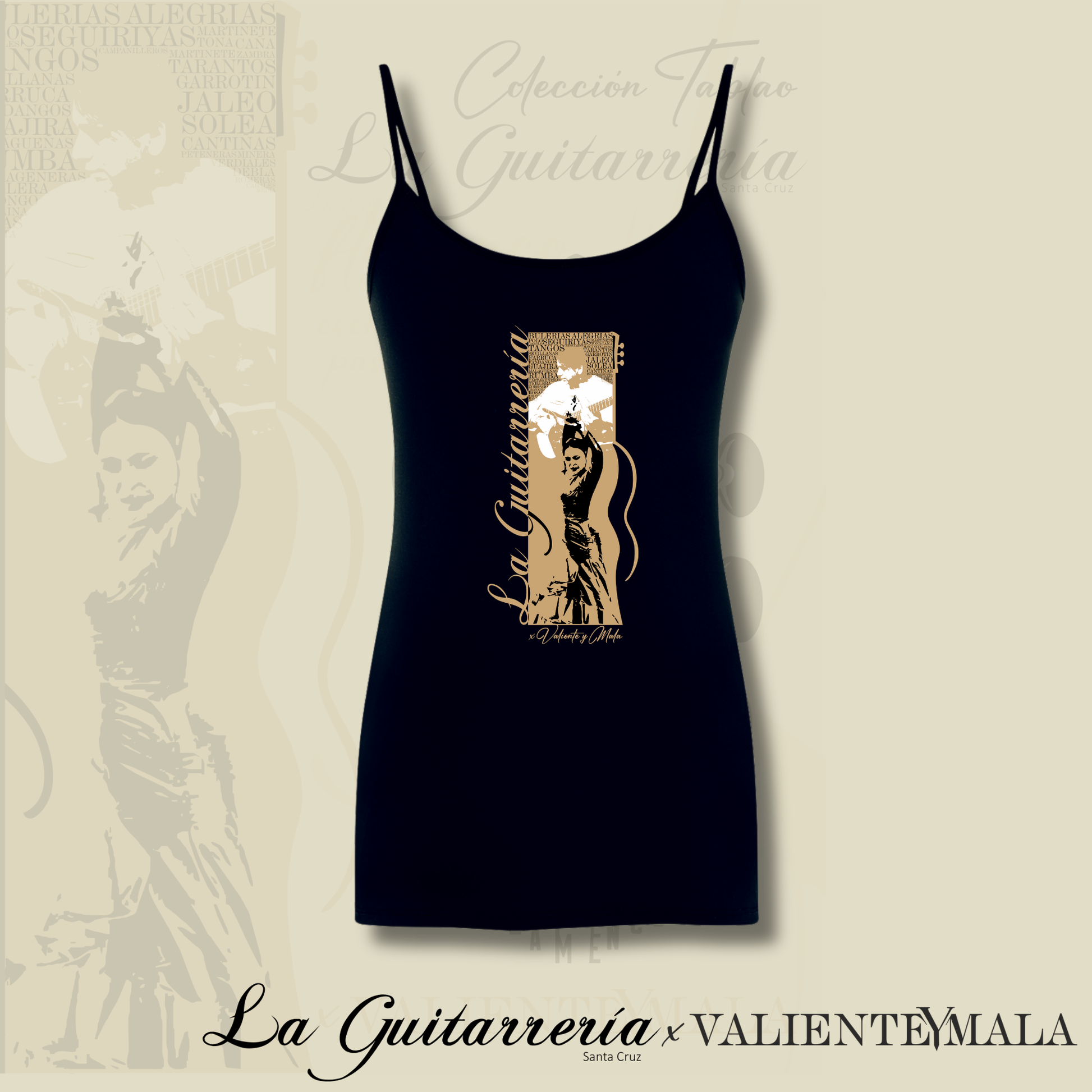 CAMISETA TIRANTES CLAVIJERO TABLAO LA GUITARRERÍA SANTA CRUZ