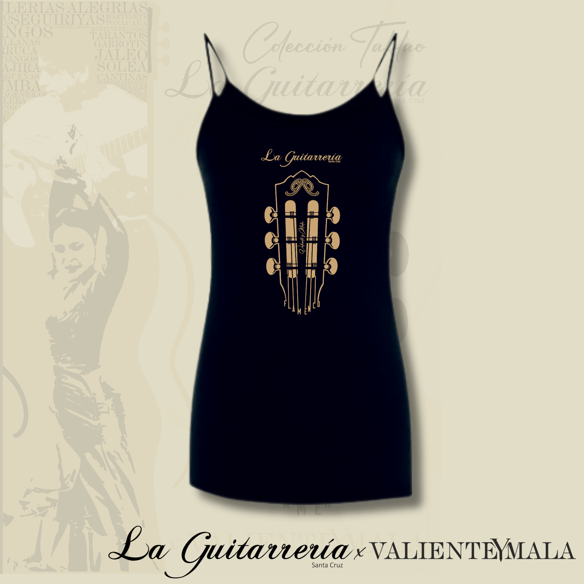 CAMISETA TIRANTES CLAVIJERO TABLAO LA GUITARRERÍA SANTA CRUZ