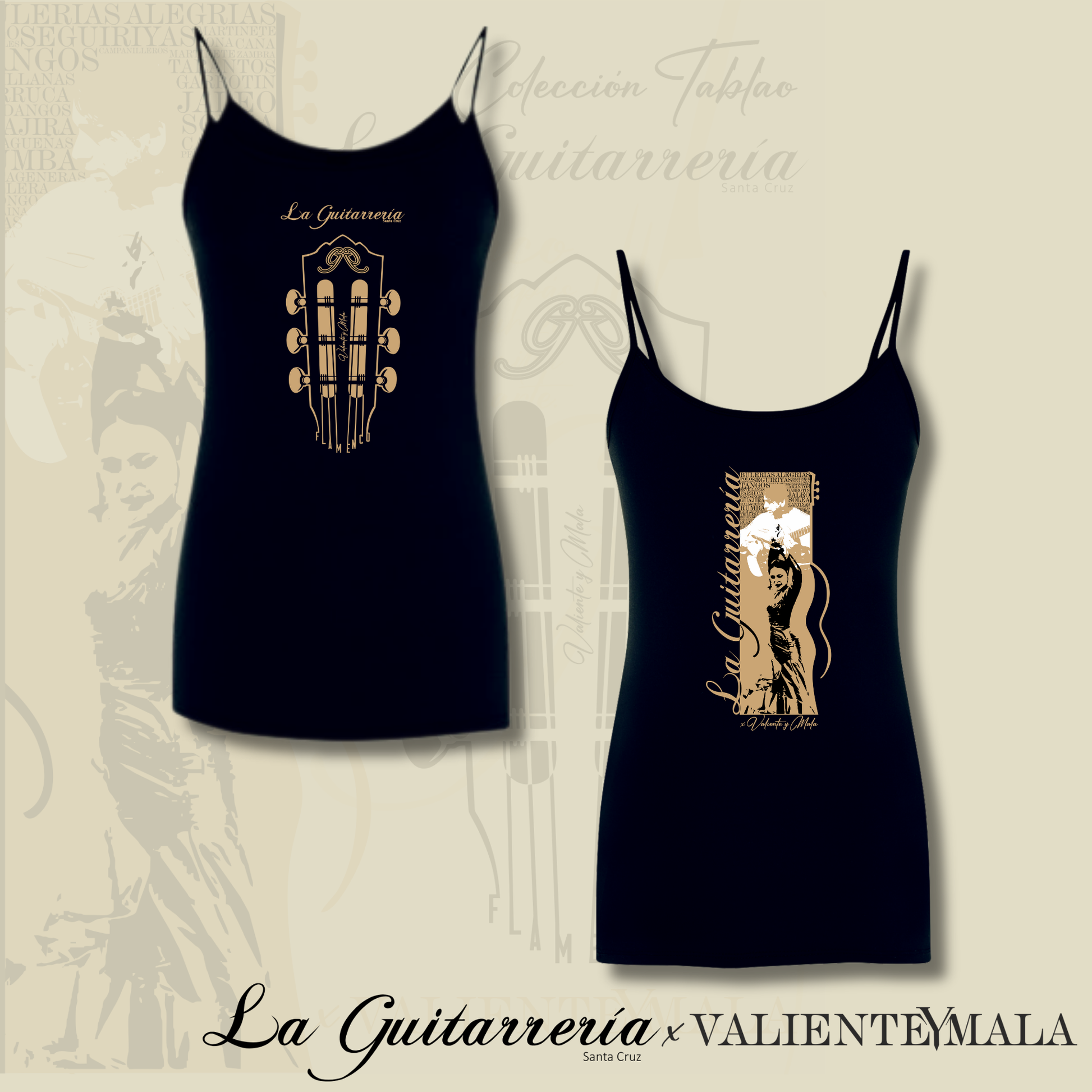 CAMISETA TIRANTES CLAVIJERO TABLAO LA GUITARRERÍA SANTA CRUZ