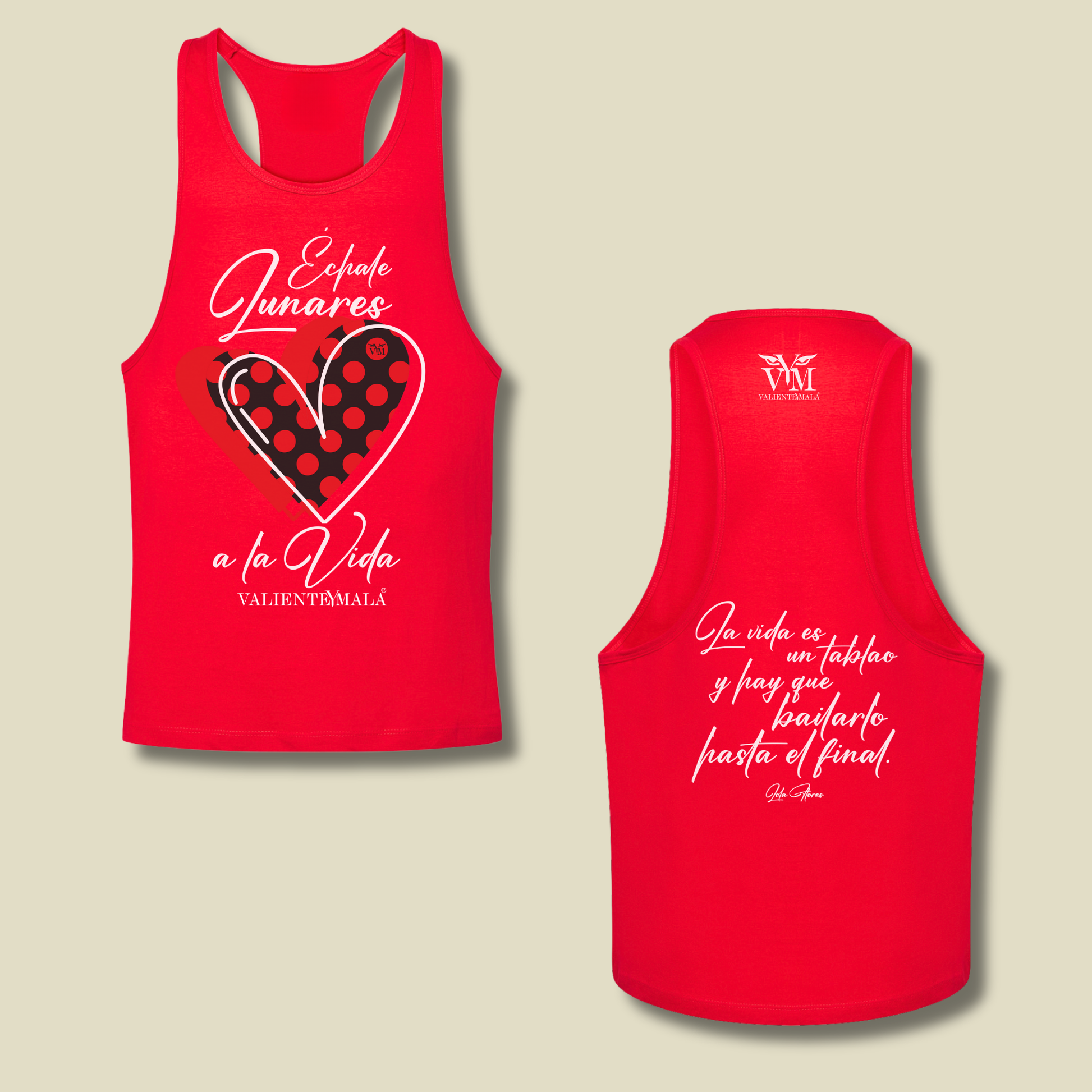 CAMISETA ÉCHALE LUNARES A LA VIDA ROJA