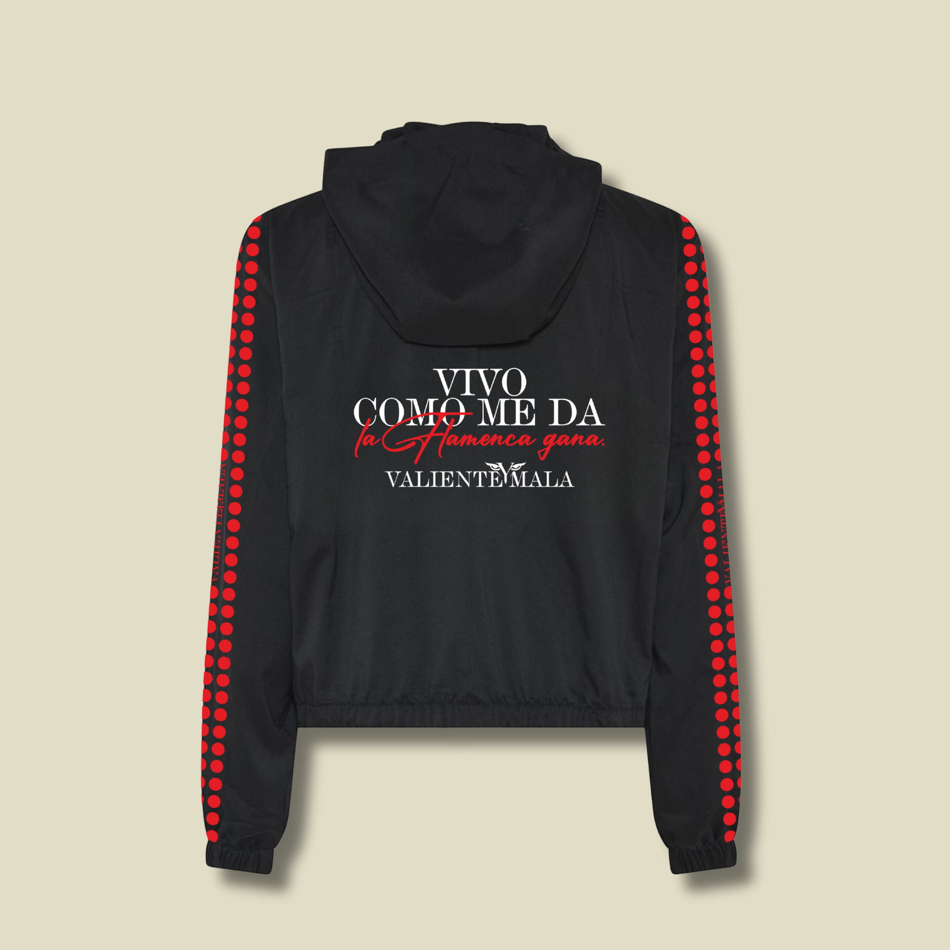 CORTAVIENTOS LUNARES ENSAYO MUJER NEGRO