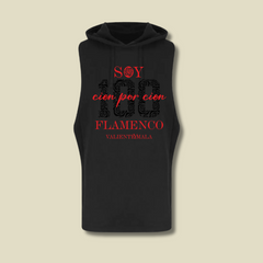HOODIE MANGA CORTA SOY 100% FLAMENCO ROSAS