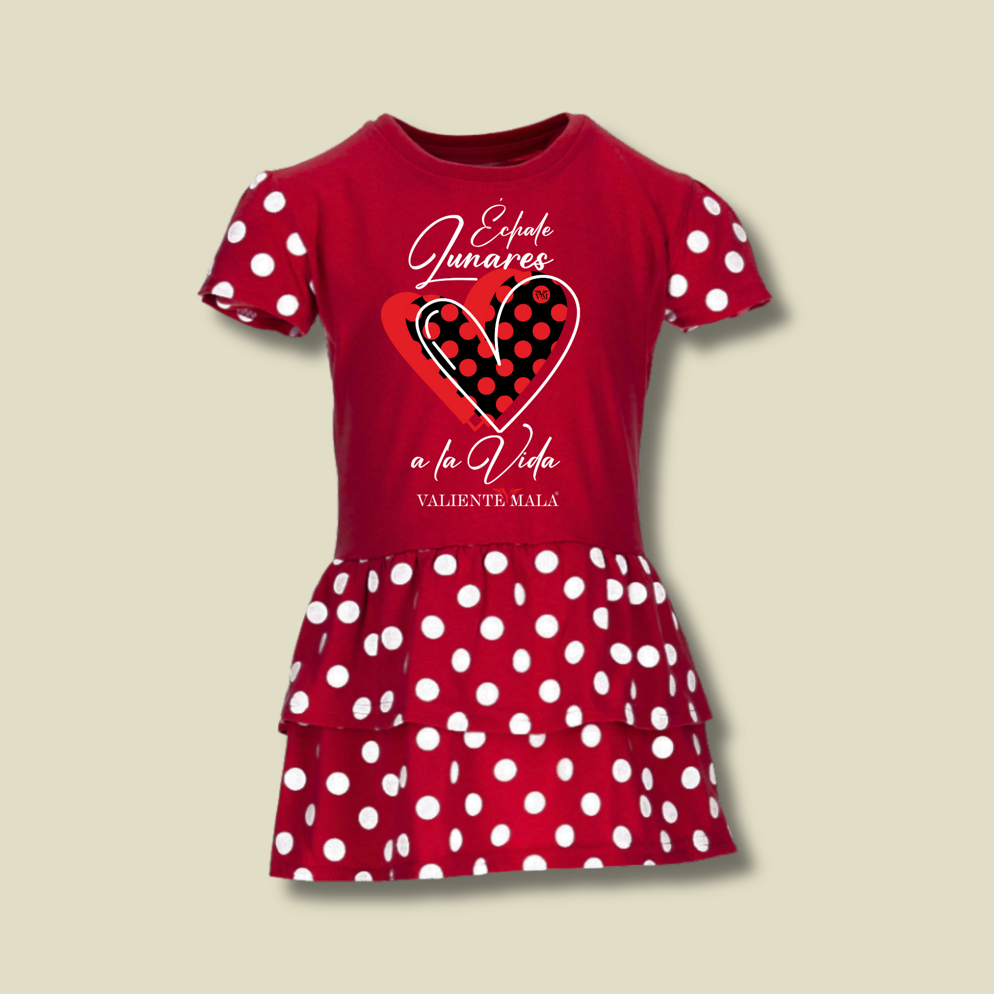 VESTIDO ENSAYO ROJO ECHALE LUNARES A LA VIDA