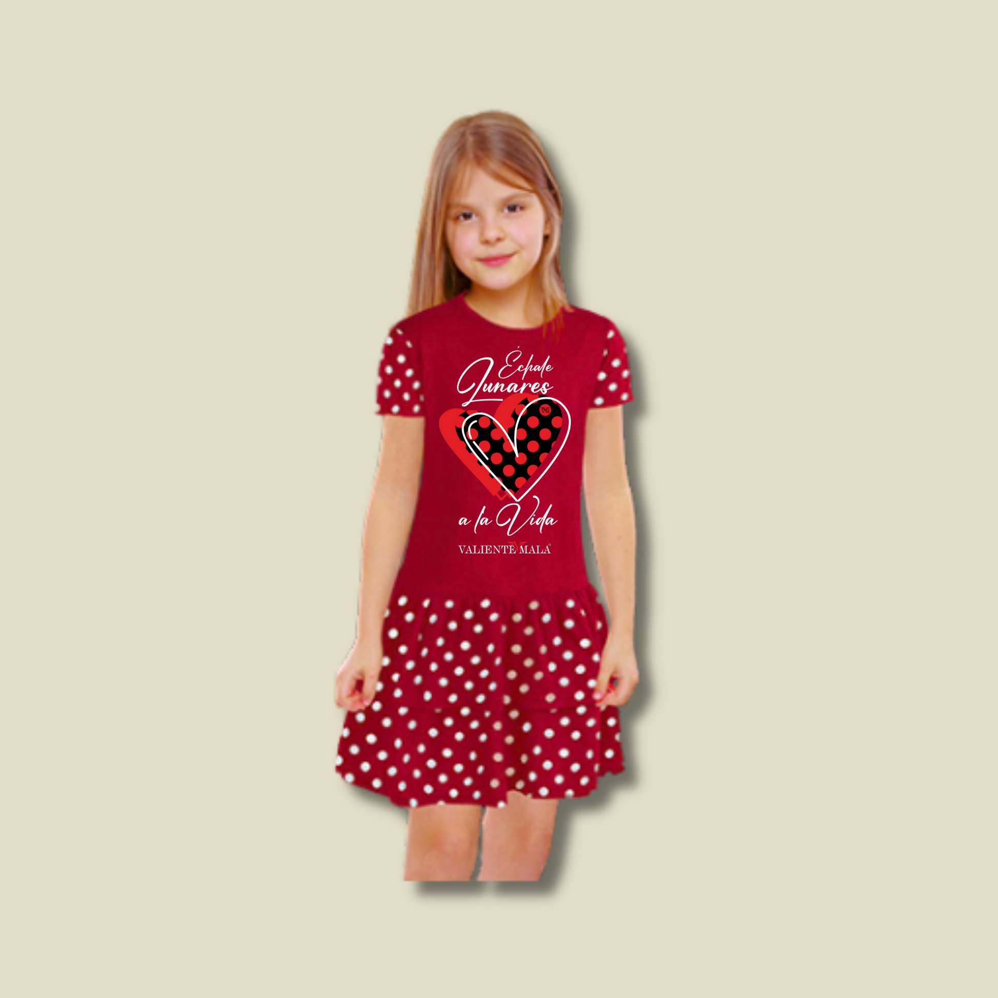 VESTIDO ENSAYO ROJO ECHALE LUNARES A LA VIDA